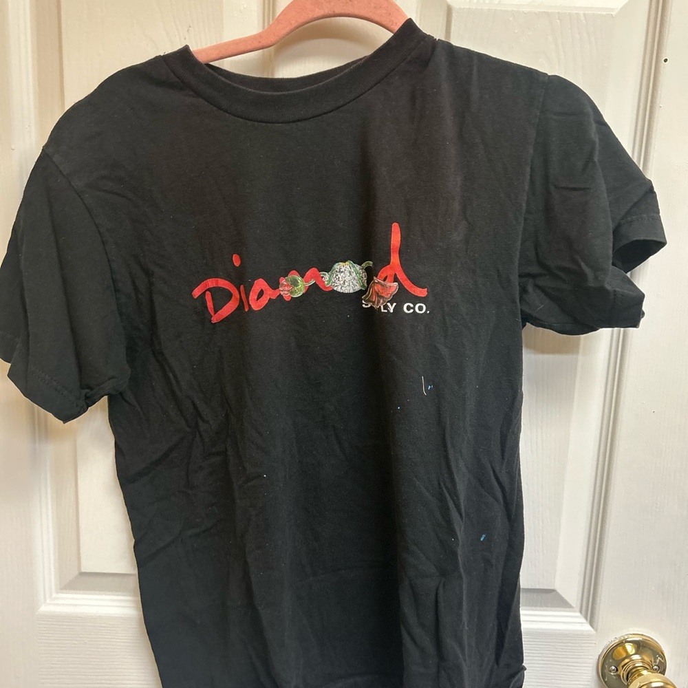 Diamond Supply Co. Black Tee with Red Logo